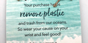 World Finds Cause Connection Clean Up Clean Oceans Bracelet Set - Fair Trade