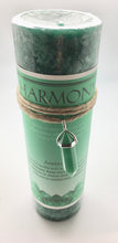 Harmony Affirmation Candle with Double Point Aventurine Crystal