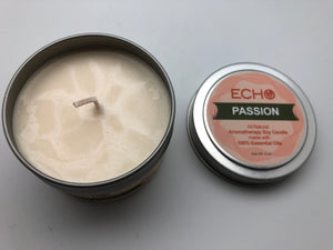 Echo Aromatherapy Affirmation Passion Soy Candle - Patchouli, Sandalwood, Orange