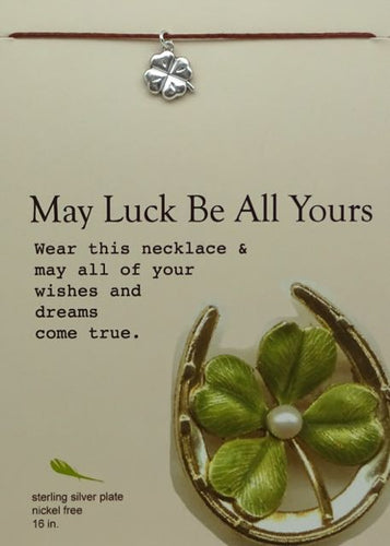 Pretty Moon Jewels Silver Clover Necklace - May Luck Be Yours