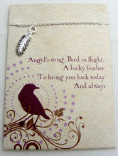 Lucky Feather Silver Enchantment Charm Necklaces
