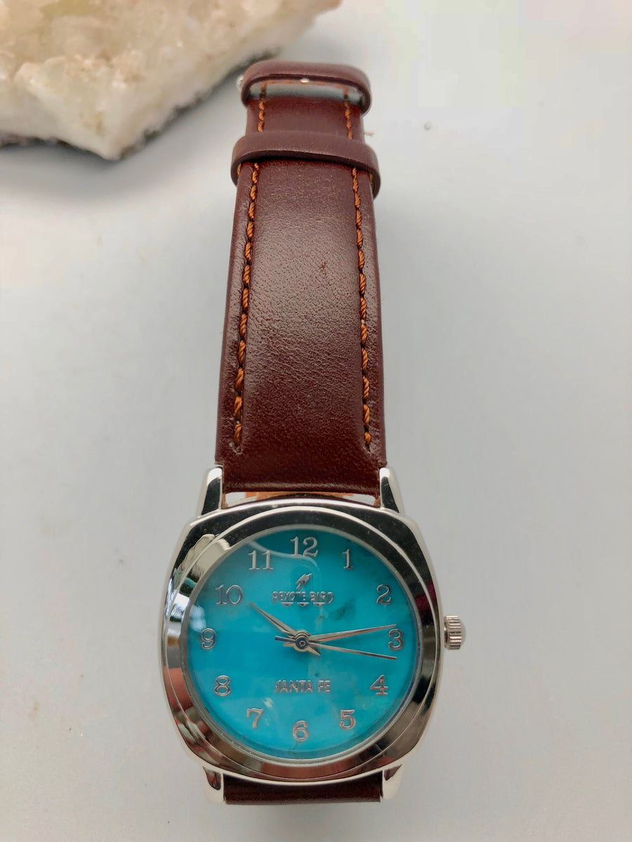 Vintage Peyote Bird Brown Leather Watch Silver Accents Peyote Bird Watch - Etsy main image 4