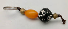 African Trade Beads Mali Amber Bead Key Ring