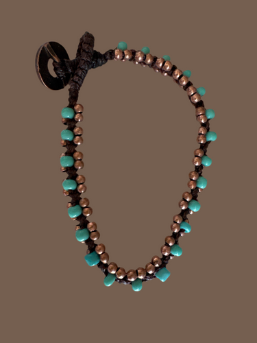 Wakami Guatemalan Turquoise & Copper Bracelet
