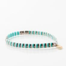 Caryn Lawn Supernova Turquoise and Silver Bead Bracelet