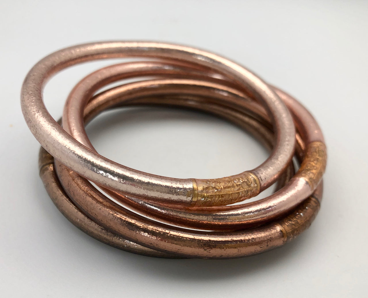 BuDhaGirl Fawn Bronze Ombre All Weather Buddhist Prayer Bangle