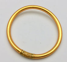 Copy of BuDhaGirl Yellow Gold All Weather Buddhist Prayer Bangle Bracelets -set of three