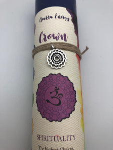 Crown Chakra Candle with Silver Charm Necklace - Spirituality
