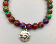 Chavez for Charity Banded Agate Bracelet with Lotus Charm - Matthew Shepard Foundation