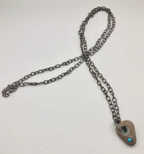 Cheryl Dufault Designs River Stone & Turquoise Pendant Necklace