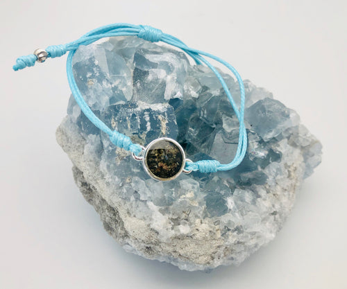 Dune Jewelry Touch the World Climate Change Prevention 7 Continent Sand & Blue Sun Bracelet