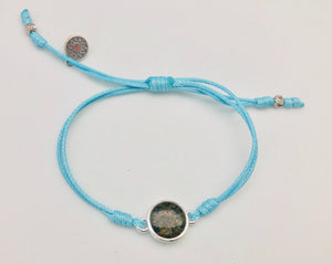 Dune Jewelry Touch the World Climate Change Prevention 7 Continent Sand & Blue Sun Bracelet