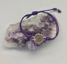 Dune Jewelry Touch the World Opioid Research & Rehabilitation Rockaway Sand, Purple String & Horizon Charm Bracelet