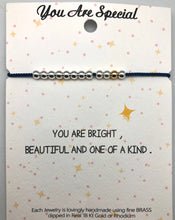 You Are Special One of a Kind Gold and Silver Bead Friendship Bracelet