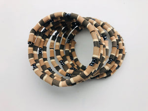 Rainbow Karma Recycled Flip Flop Memory Wire Bracelet from Kenya