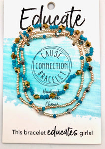 World Finds Cause Connection Educate Girls Bracelet Set - Fair Trade
