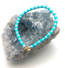 Caryn Lawn Seaside Skinny Disc Clearwater Blue Bracelet