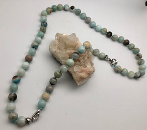 Amazonite tranqulity convertible mala necklace and bracelet
