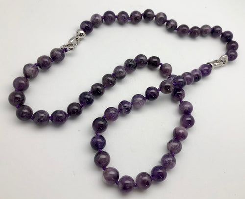 Amethyst tranquility convertible mala necklace and bracelet