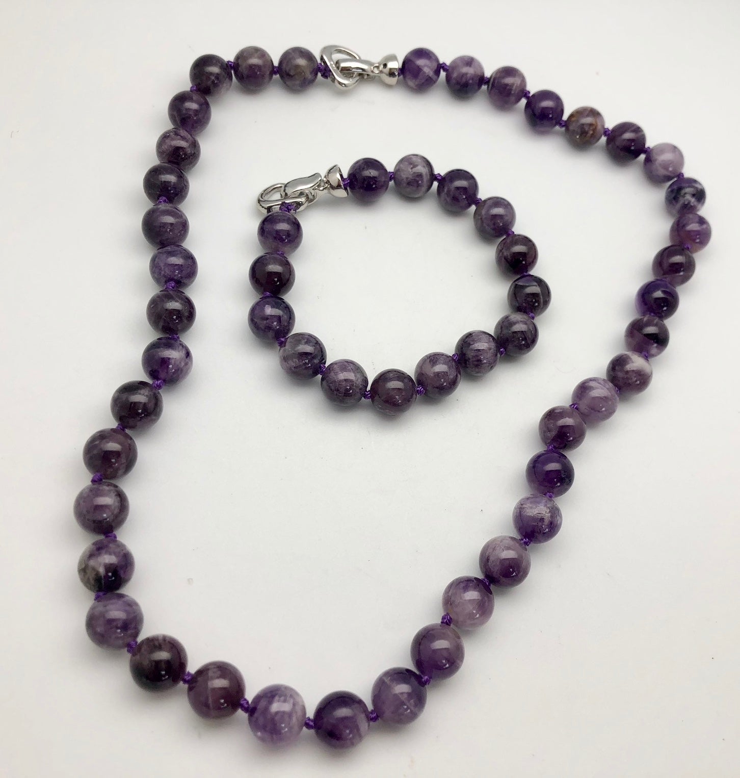 Amethyst tranquility convertible mala necklace and bracelet – The ...