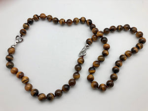 Tigers eye balance and fearlessness convertible mala necklace and bracelet