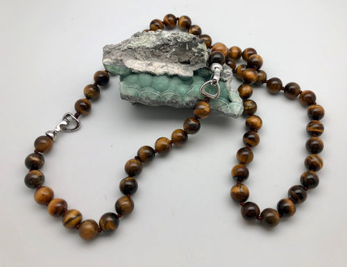 Tigers eye balance and fearlessness convertible mala necklace and bracelet