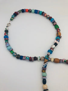 Peyote Bird Celebrate Diversity Long Trade Bead and Cloisonne Necklace
