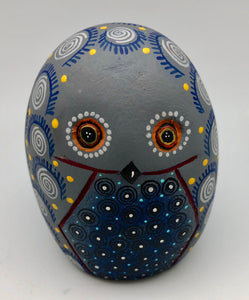 Mexican Oaxaca Alebrije Wisdom Owl Figurine - Gray