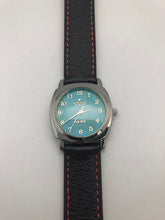 Peyote Bird Turquoise Face Watch with Dark Brown Double Wrap Leather Band