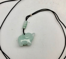 Jade by Nikolai Green Jadeite Carved Elephant and Bamboo Y Necklace - Fortune and Happiness