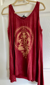 Yak & Yeti Ganesh Printed Sleeveless Tunic Shirt