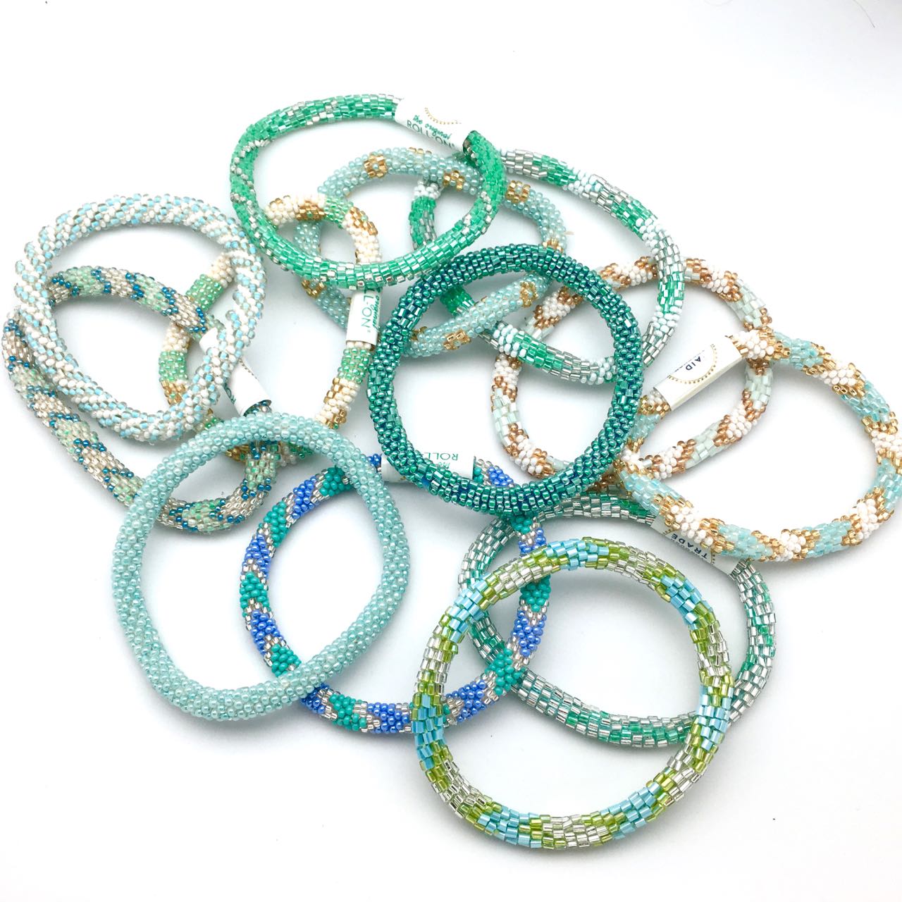 Roll on 2025 glass bead bracelets