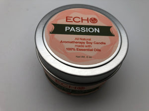 Echo Aromatherapy Affirmation Passion Soy Candle - Patchouli, Sandalwood, Orange