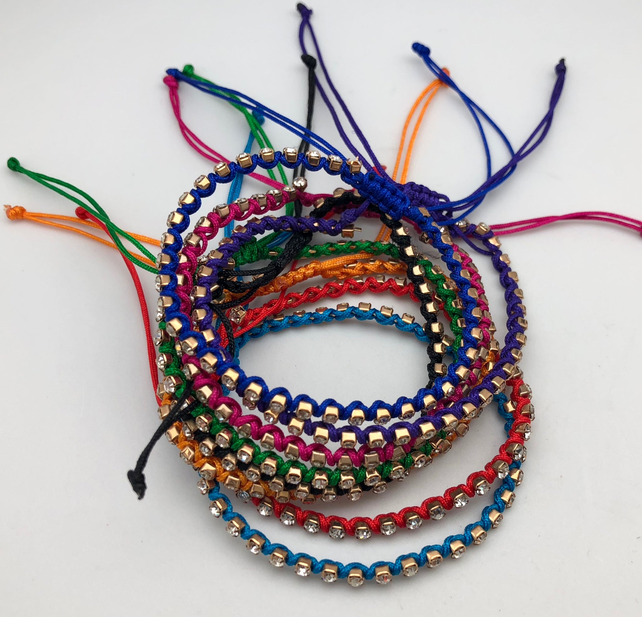 Macrame Heart Solid Color Bracelet-friendship Bracelet-nylon Cord Bracelet  