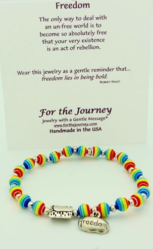 For the Journey Freedom to Be Rainbow Bracelet