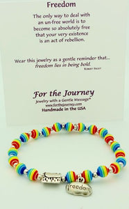 For the Journey Freedom to Be Rainbow Bracelet