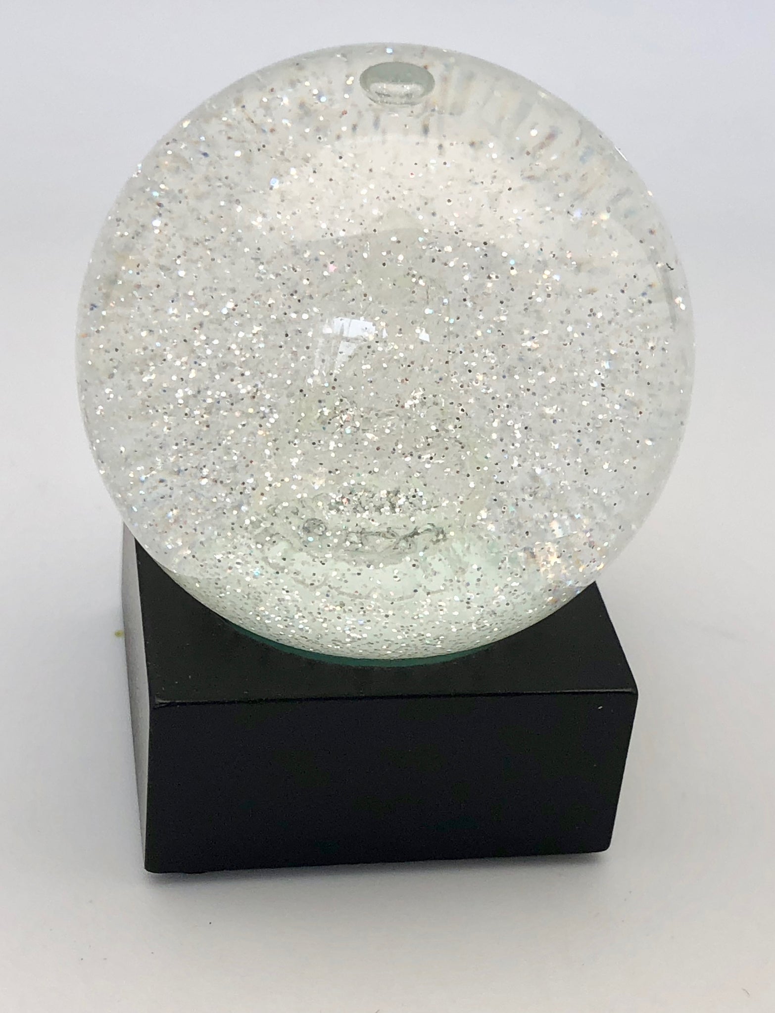 Cool Snow Globes Crystal Cluster Silver Glitter Snow Globe by  CoolSnowGlobes