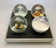 Set of 4 Cool Snow Globes Mini Snow Globes - Buddhas, Snowball and Stone Cairn