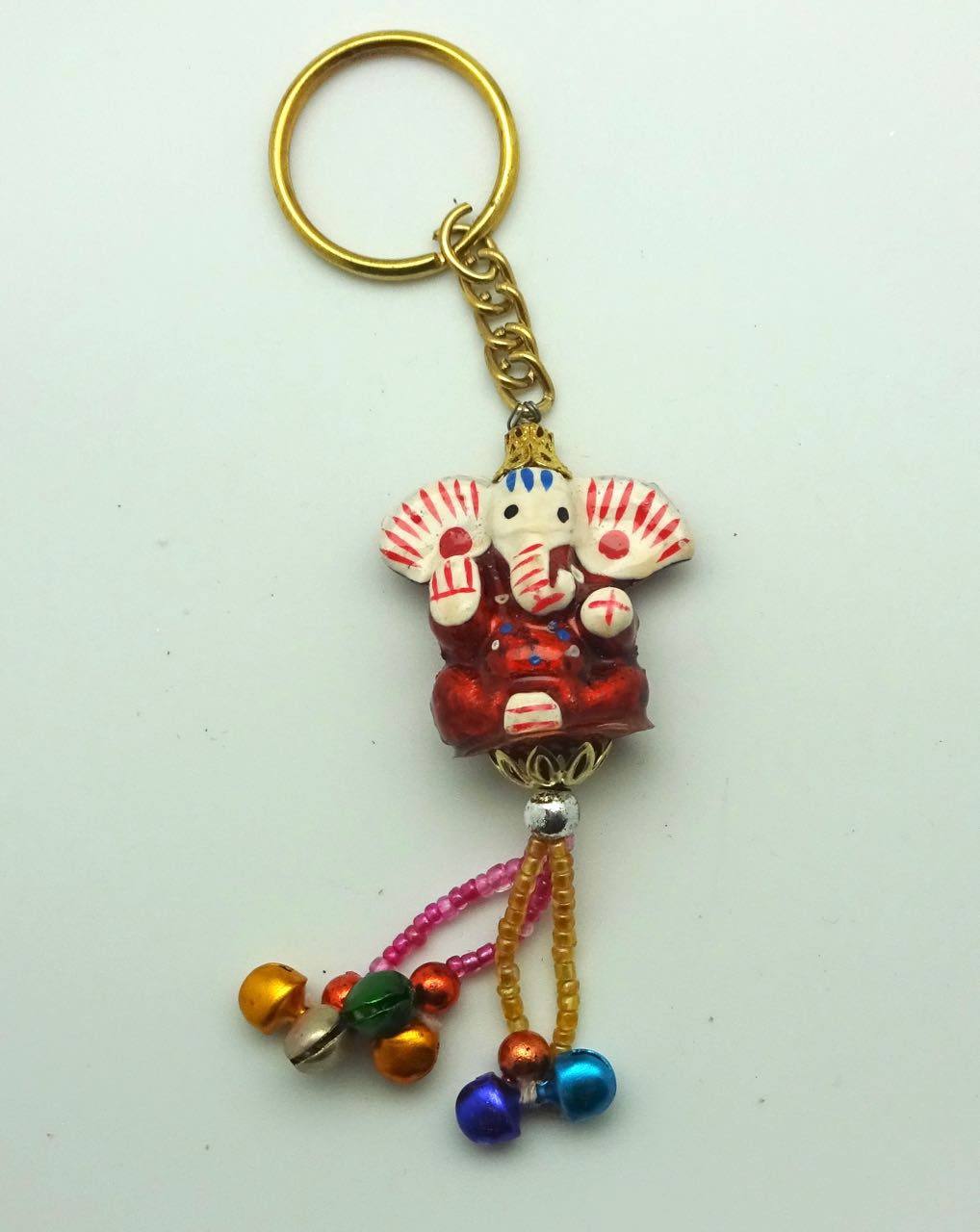 Happy Ganesh Elephant Key Chain with Tassels
