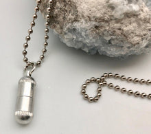 Silver Intention Capsule Ball Chain Necklace - Keep Your Dreams Close To Your Heart
