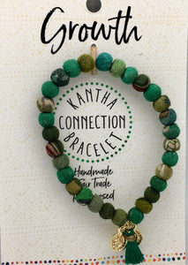 Fair Trade Recycled Kantha Connection Affirmation Bracelets