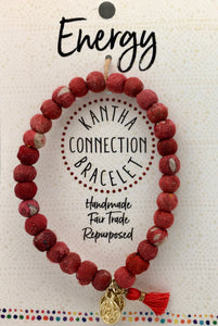 Fair Trade Recycled Kantha Connection Affirmation Bracelets