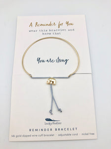 Lucky Feather Reminder Bracelet - You Are Strong