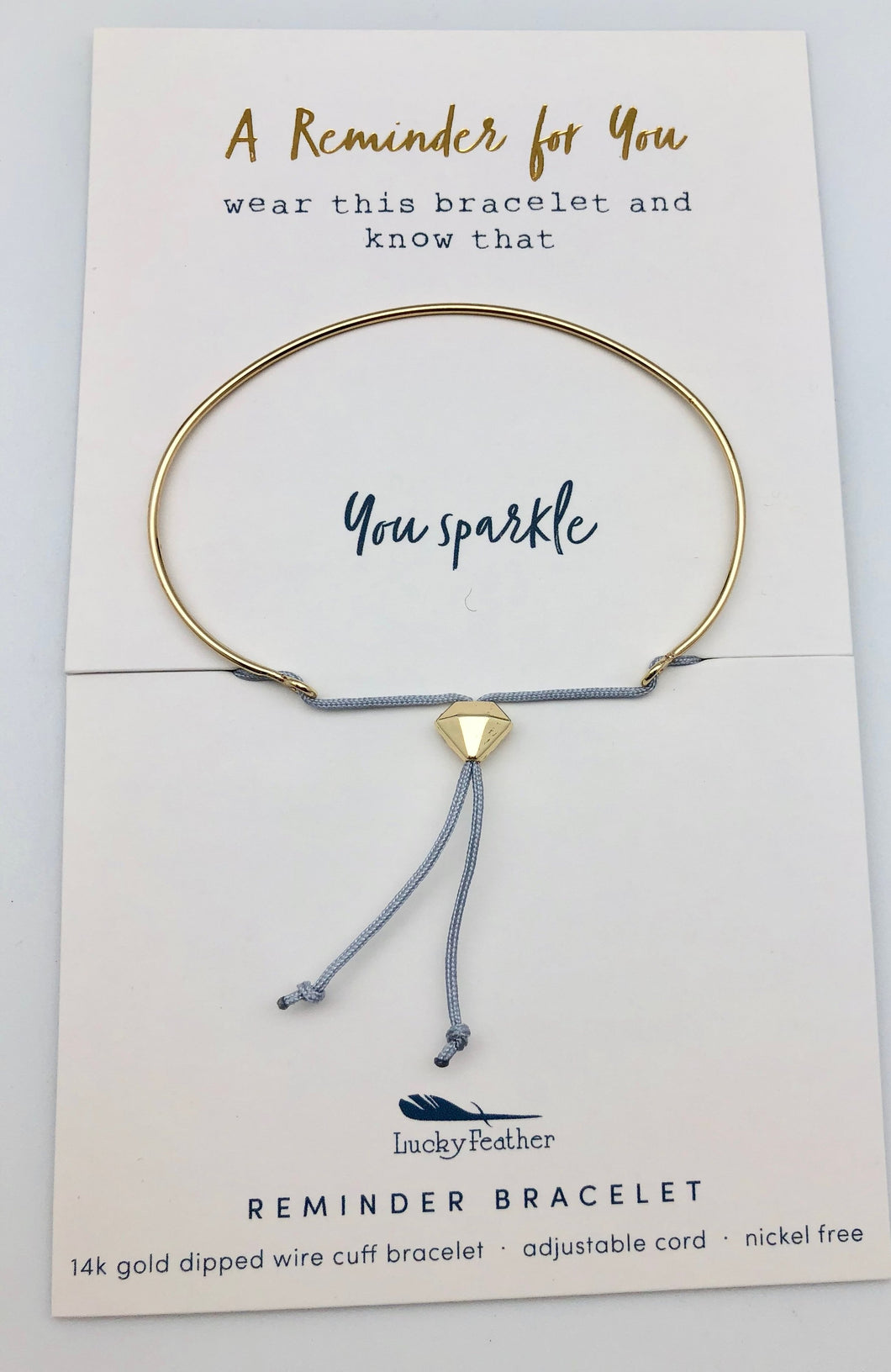 Lucky Feather Reminder Bracelet - You Sparkle