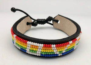 Love Is Project Adjustable Rainbow Pride Bead Love Bracelet