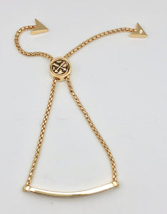 Adjustable Gold Affirmation Chain Bracelet - Follow Your Arrow