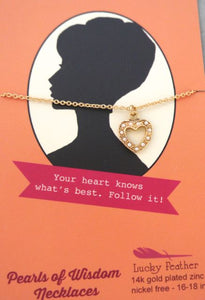 Lucky Feather Pearls of Wisdom Necklaces