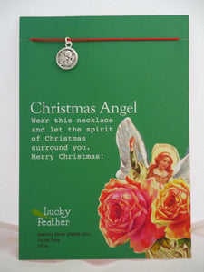 Pretty Moon Jewels Silver Christmas Angel Necklace - Comfort & Joy