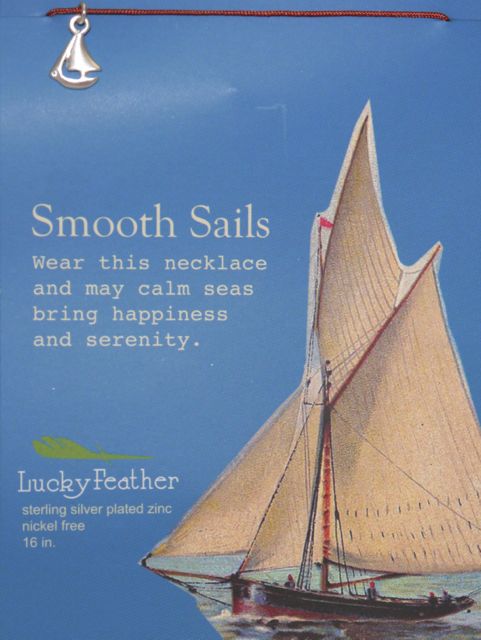 Pretty Moon Jewels Silver Sailboat Necklace - Smooth Sails