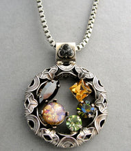 Mariana Spirit of Design Silver Round Pendant Necklace with Swarovski Crystals
